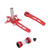 Road Bike OnePiece 130BCD Crankset Folding Bike Aluminum Alloy Hollow Crank Arm Set(Red )