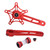 Road Bike OnePiece 130BCD Crankset Folding Bike Aluminum Alloy Hollow Crank Arm Set(Red )
