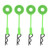 4PCS RC Body Clips Pins RC Car Shell Body Fixed Clips Retainer Silicone Metal Universal for 1/10 Model CarGreen