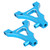 2Pcs Aluminium Alloy Lower Suspension Arm Accessory for HSP 1/10 Flat RC Car 94122 Blue