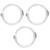3PCS Aluminum Alloy Bicycle Front Fork Pedal Washer Bearing Headset Spacer 28.6mm
