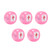 5 Pcs Mahjong Dice Set Chinese Characters North South East West for Games Chinese Teaching Learning Shiny Pink