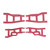 RC Front Rear Suspension Arm Kit High Strength RC Car Upgrade Parts for Rustler Stampede Slash 2wd 1/10 RC Car Red