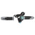 1 Pair Electric Bicycle Throttle Handle Twist Throttle Accelerator Grip with Green Digital Display Grain PatternGrey Handle Cover