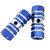 2PCs Set Bicycle Aluminum Alloy Hexagonal Column Axle Foot Pegs Non Slip Grooves (Blue)