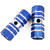 2PCs Set Bicycle Aluminum Alloy Hexagonal Column Axle Foot Pegs Non Slip Grooves (Blue)