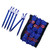Tent Ropes Peg Buckles Reflective Ropes Set with Storage Bag for Outdoor Camping Blue
