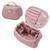 Portable Makeup Bag Women Cute PU Leather Cosmetic Bags Big Toiletry Bag for Teen Girls Gifts Travel Pink