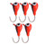 5 PCS Ice Fishing Jigs Kit Winter Fishing Perch Hooks Outdoor Ice Fishing Lures 4MM