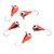 5 PCS Ice Fishing Jigs Kit Winter Fishing Perch Hooks Outdoor Ice Fishing Lures 4MM
