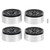 4Pcs 1.9in Crawler Wheel Hub RC Aluminium Alloy Crawler Car Rims for Axial SCX10 90046 1/10 Black Silver