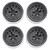 4Pcs 1.9in Crawler Wheel Hub RC Aluminium Alloy Crawler Car Rims for Axial SCX10 90046 1/10 Black Silver
