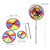 Multicolor Rainbow Triple Wheel Windmill Pinwheel Whirligig Kids Toy Garden Party Outdoor Decor