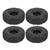 4PCS 1/10 Aluminium Alloy Remote Control Car Crawler Hub Tire Set for RC D90 F350 SCX10Black