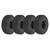 4PCS 1/10 Aluminium Alloy Remote Control Car Crawler Hub Tire Set for RC D90 F350 SCX10Black