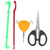 Fishing Baiting Rigs Tool Kit Multi Puller Tool Hook Tester Scissors Carp Fishing TackleOrange Bait Puller Set of 4Pcs