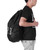 Basketball Football Soccer Training Exercising Mesh Backpack Shoulder Drawstring Bag (Black)