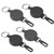 4pcs Telescopic Keychain AntiTheft Retractable Key Ring High Resilience Wire Rope Carabiner for Advertising Promotion Gift Giving Round Type