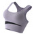 Sports Bra Nylon Breathable Skin Friendly U Shaped Steel Ring Free Running Gym Athletic Bra for Women Purple L