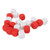 20 Pcs DIY Sticker Dice Blank Durable Plastic Dice Smoothed Surface Six Sided Dice with Rounded Corners White and Red