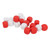 20 Pcs DIY Sticker Dice Blank Durable Plastic Dice Smoothed Surface Six Sided Dice with Rounded Corners White and Red