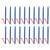 20pcs Tent Stakes V Shape Heavy Duty Tent Peg with Ropes for Outdoor Camping Canopy 9in Blue