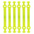 6 Pcs Tennis Racket Vibration Dampeners Long Buckle Tennis Racquet Shock Absorber For Outdoor Sports Luorescent Yellow