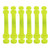 6 Pcs Tennis Racket Vibration Dampeners Long Buckle Tennis Racquet Shock Absorber For Outdoor Sports Luorescent Yellow