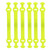 6 Pcs Tennis Racket Vibration Dampeners Long Buckle Tennis Racquet Shock Absorber For Outdoor Sports Luorescent Yellow