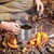 Aomiun Ultralight Titanium Cup Outdoor Portable 2PCS Cup Set 350ml 650ml Camping Picnic Water Cup Mug with Foldable Handle