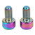 2pcs Bike Front Rear Derailleur Wheel Screws Colorful M5 9mm Titanium Alloy Bicycle Front Rear Derailleur Hanger Screws