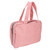 Toiletry Bag for Men Women Travel Makeup Bag with Handle Foldable Waterproof Cosmetic Bag Wet Dry Separation Large Capacity Pink
