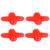 4PCS Rubber Archery Shock Absorber Bow Stabilizer Reduce Noise Vibration (red)
