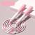 Segmented Jumping Rope Adjustable Untangled Beaded Flexible PP Plastic Jumping Rope for Kids Pink