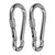 2pcs Stainless Steel Locking Clip Outdoor Camping Locking Buckle for Hiking Hammock Dog Leash Harness 0.35in
