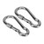 2pcs Stainless Steel Locking Clip Outdoor Camping Locking Buckle for Hiking Hammock Dog Leash Harness 0.35in