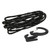 Zinc Alloy Outdoor Camping Climbing Hiking 9 Carabiner Rope Tightener Quick Lock Hanger with Spring HookBlack