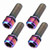 4Pcs M6x18mm Bike Disc Brake Clamp Bolt Fixed Screw with Gasket (Multicolor)
