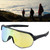 Outdoor Cycling Anti ultraviolet Eye Protection Goggles Fashionable Black   Yellow
