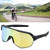 Outdoor Cycling Anti ultraviolet Eye Protection Goggles Fashionable Black   Yellow