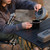 Outdoor Camping Portable Folding Table Aluminum Alloy Camping BBQ Street Stall Side Table Black S