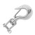 Durable Stainless Steel Swivel Jaw Hook with Safety Latch Rowing Boat Kayak Accessory 1/2"