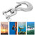 Durable Stainless Steel Swivel Jaw Hook with Safety Latch Rowing Boat Kayak Accessory 1/2"