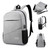 3pcs Backpack Set Women Men Laptop Backpack Shoulder Bag Small Pocket for Travel School Business Work College Fits Up to 15.6inches