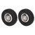 2 PCS Aluminum Alloy Wheel Hub Tyre Kit for Tamiya 1/14 RC Tractor Replacement Tires Front Wheel Bearing