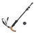 3 Section Retractable Hiking Stick Aluminum Alloy Mountaineering Balance Pole for Outdoor Black Yellow