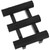 Rod Storage Holder Wall Side Mounted 3 Tube Fishing Pole Rack Thicken Plastic Rod StandBlack
