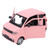 MINI EV Car Model 1/24 Alloy Die Cast Miniature Pull Back Car Toy with Roof Suitcase Model for Kids Over 3 Years OldPink
