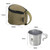 Four Outdoor Stainless Steel 210ml Sierra Cups with a Storage Bag Picnic Tableware Portable Barbecue Hiking Camping Cup Picnic Cookware