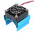 Heat Sink With Cooling Fan for 1/10 Scale Electric RC Car 540 / 550 / 3650 Motor (Blue)